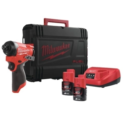 vendita online Kit avvitatore impulsi compatto 12v 2ah 1/4" hex  Avvitatori a batteria Milwaukee